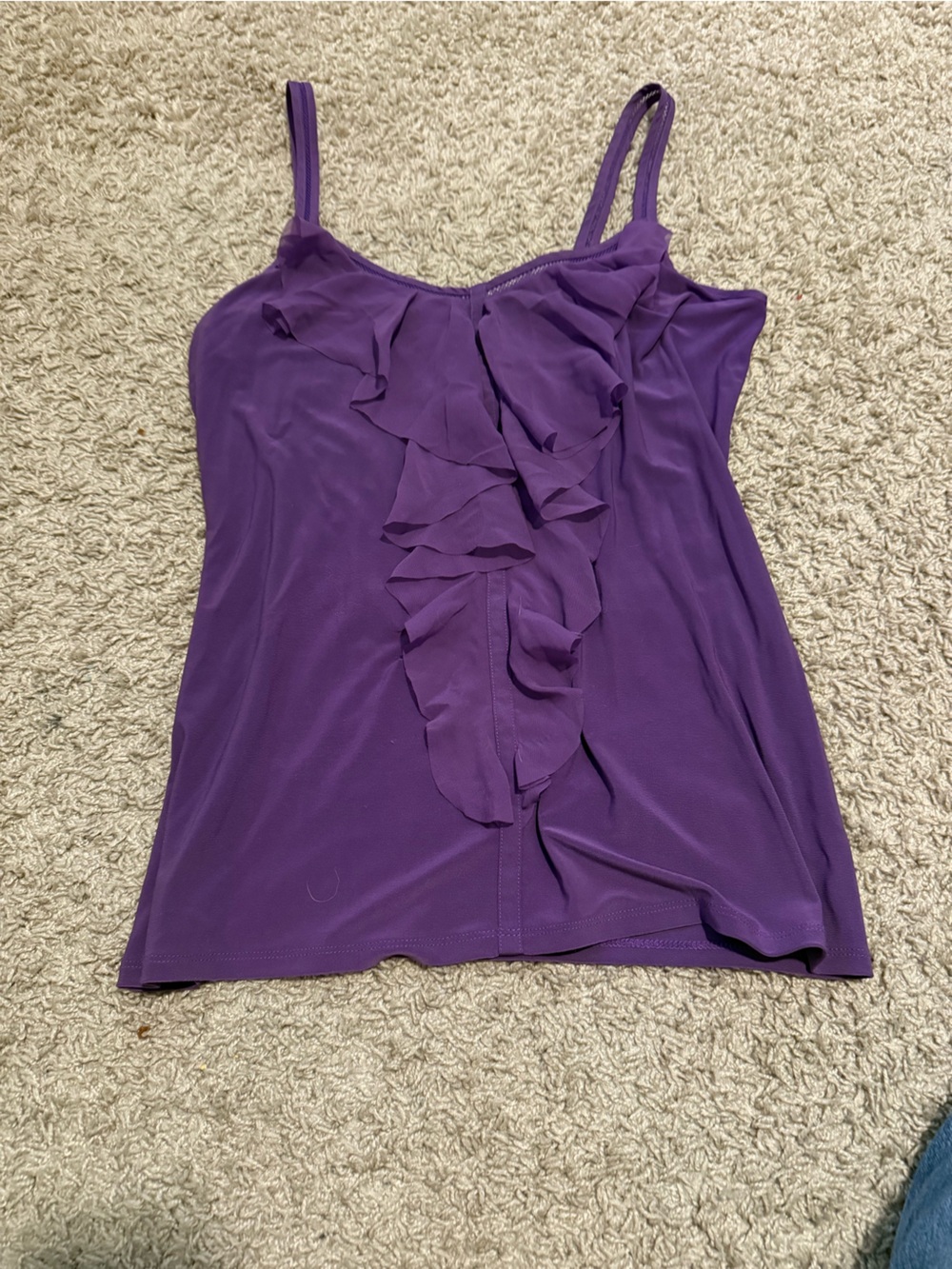 Purple ruffle tank